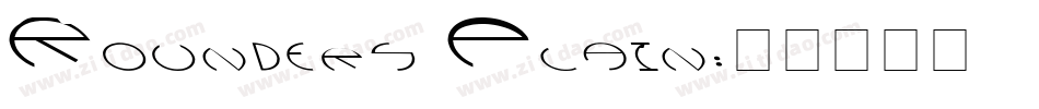 Rounders Plain字体转换